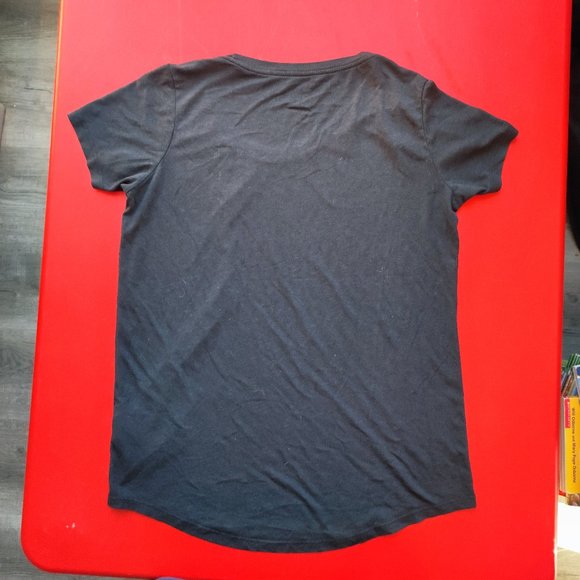 The Nike Tee shadow design black T-shirt women's size M - Picture 3 of 4